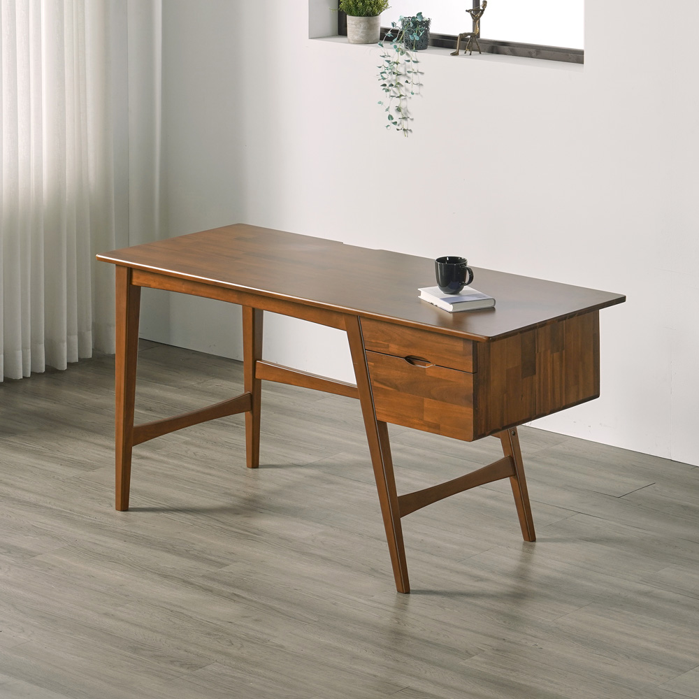 E스마트 오피스 데스크 중고등학생 대학생 원목 책상 1800x600mm, 월넛 - 상세 이미지 2
