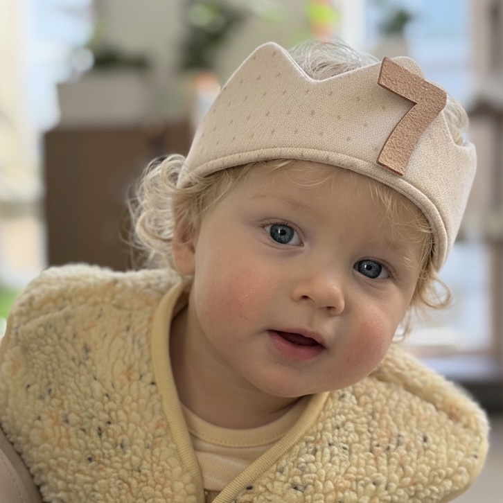 아가모아 아기 기념일 생일 왕관 머리띠 출산 임신 선물