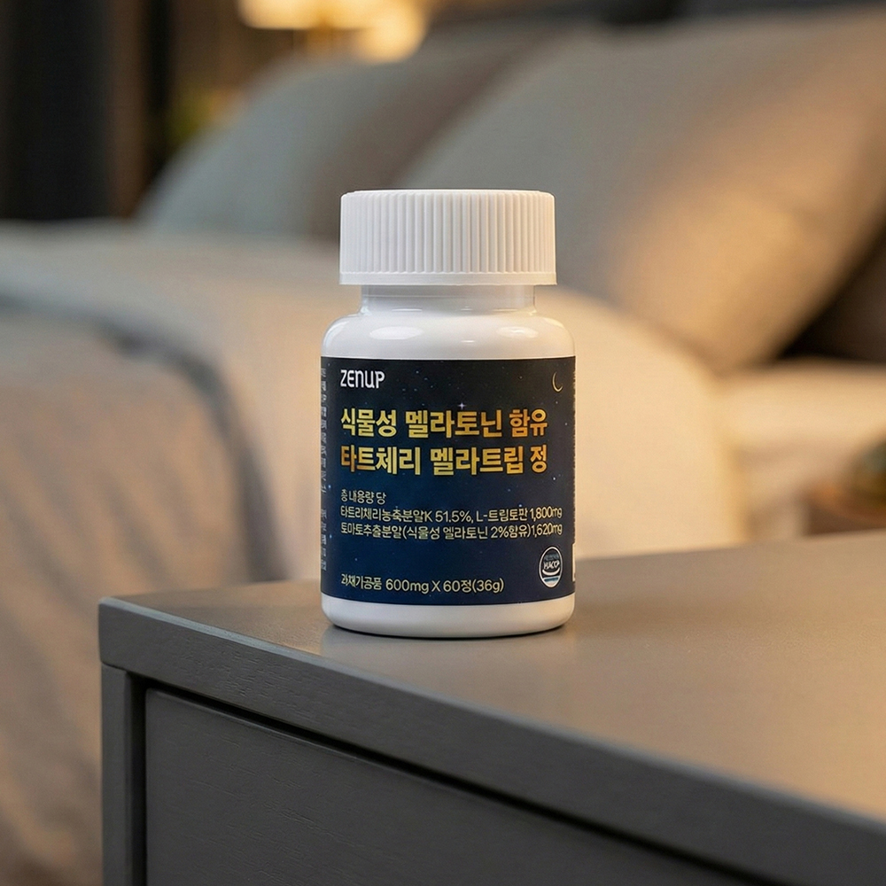 젠업 식물성 멜라토닌 타트체리 멜라트립 정 L트립토판 락티움 테아닌 60정, 3개 - 상세 이미지 3