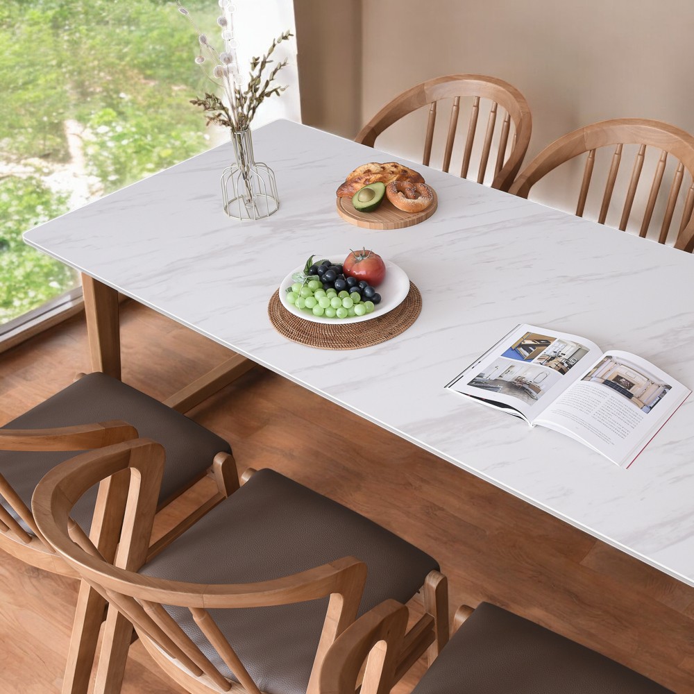 이즈네이처 써클 Italy 세라믹 6인용식탁세트 원목식탁 3인벤치1+의자3