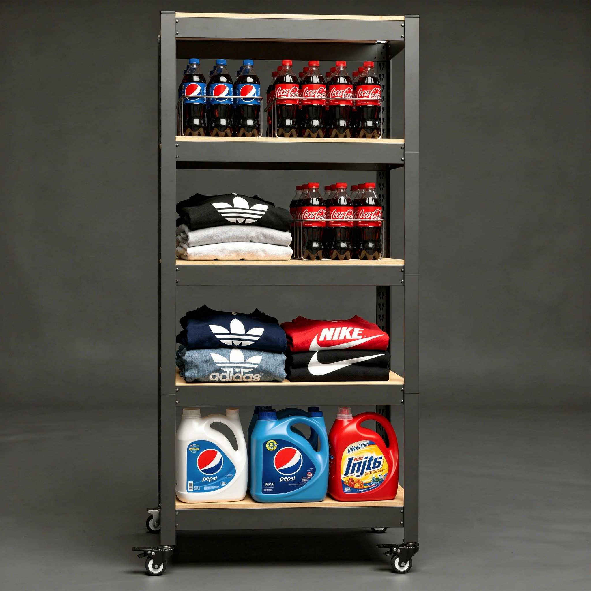 코스트코선반 철제선반 조립식앵글 창고 베란다 스피드랙 렉 3030605단대형바퀴포함