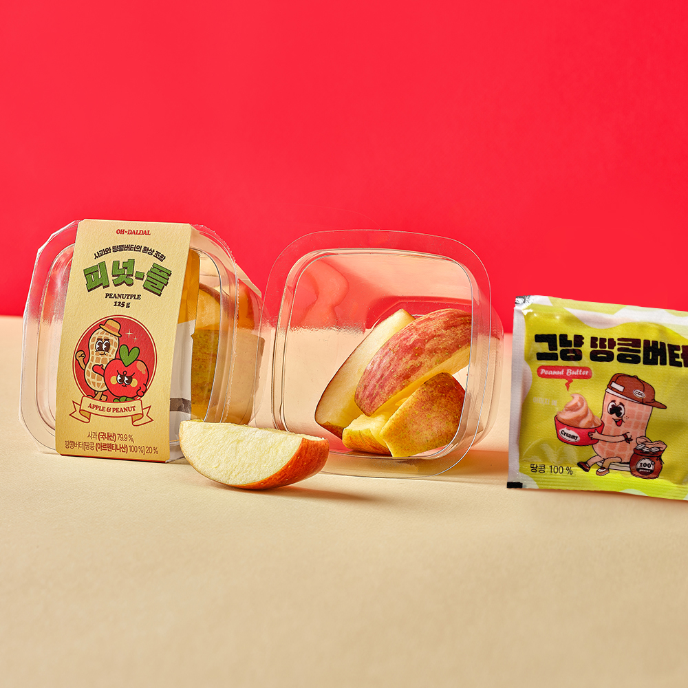 [품질보장]오달달 땅콩버터사과 피넛플 125g 아침식사대용 - 상세 이미지 4