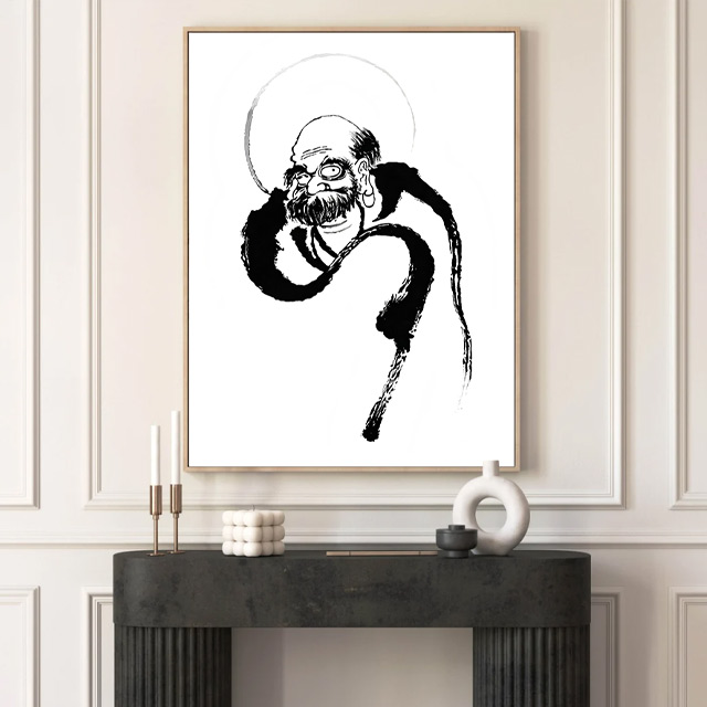 프리미엄 달마도 달마 대사 그림 액자 현관 거실 풍수 인테리어 부적 불교 개업 집들이선물
