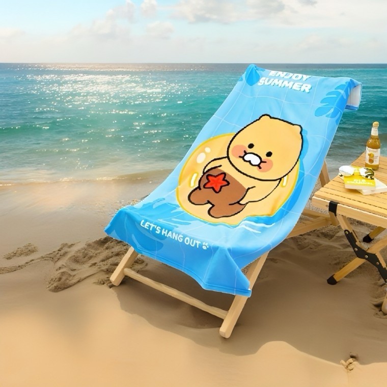 베르 비치타올 카카오프렌즈 춘식이 700X1400 비치타월 대형