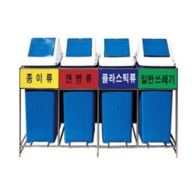 분리수거함 재활용 쓰레기통 분리수거대 4분류 20리터 - 상품 이미지