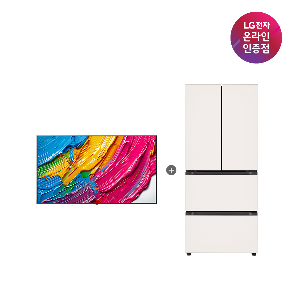 LG QNED AI TV + LG 디오스 오브제컬렉션 김치톡톡 (75QNED75AEA + Z408MEEF23)