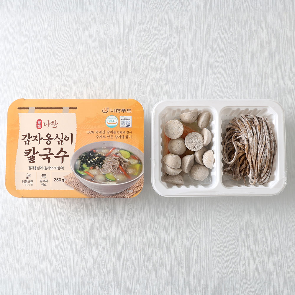 100% 강원도 감자 수제 옹심이 칼국수 2인분 강판에 갈아만든 쫄깃한 옹심이 이미지 7