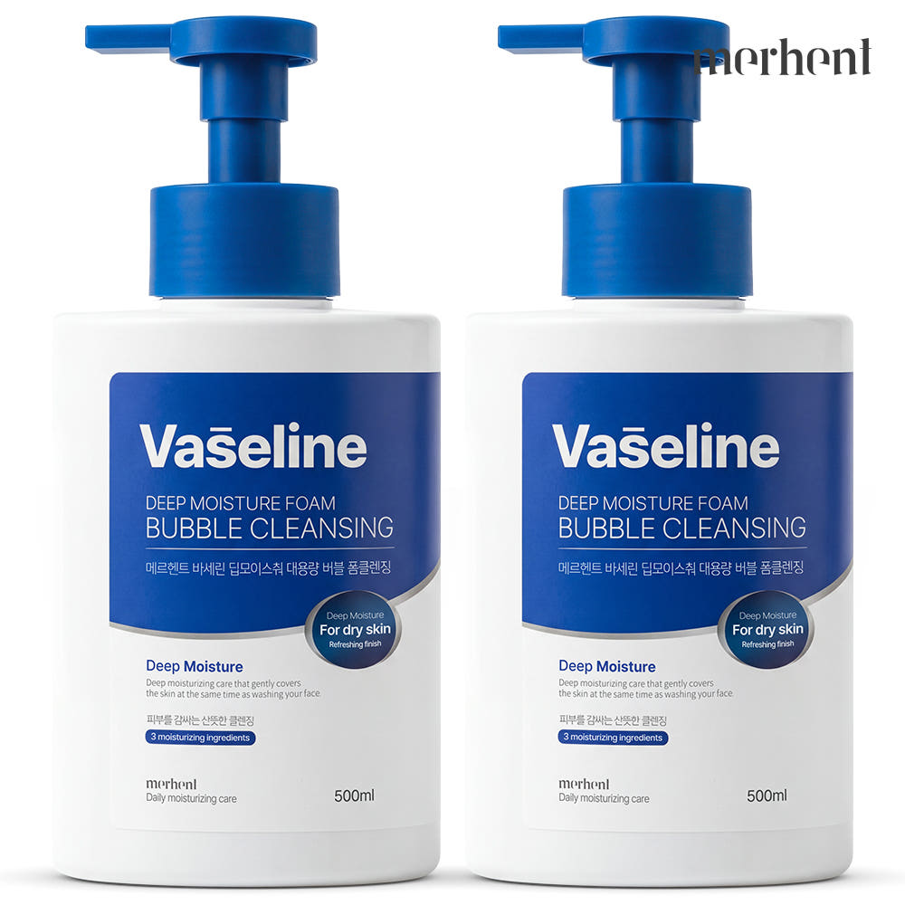 1+1 메르헨트 바세린 버블 대용량 폼클렌징 500ml 약알칼리 세안제 거품 저자극 이미지 1