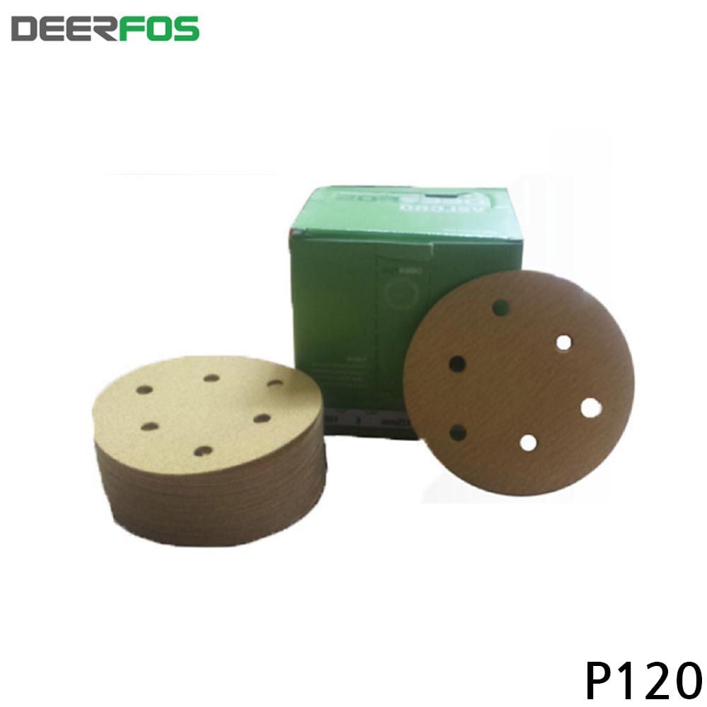 디어포스 125mm 6H 샌드페이퍼 100매입 120방 - 상품 이미지