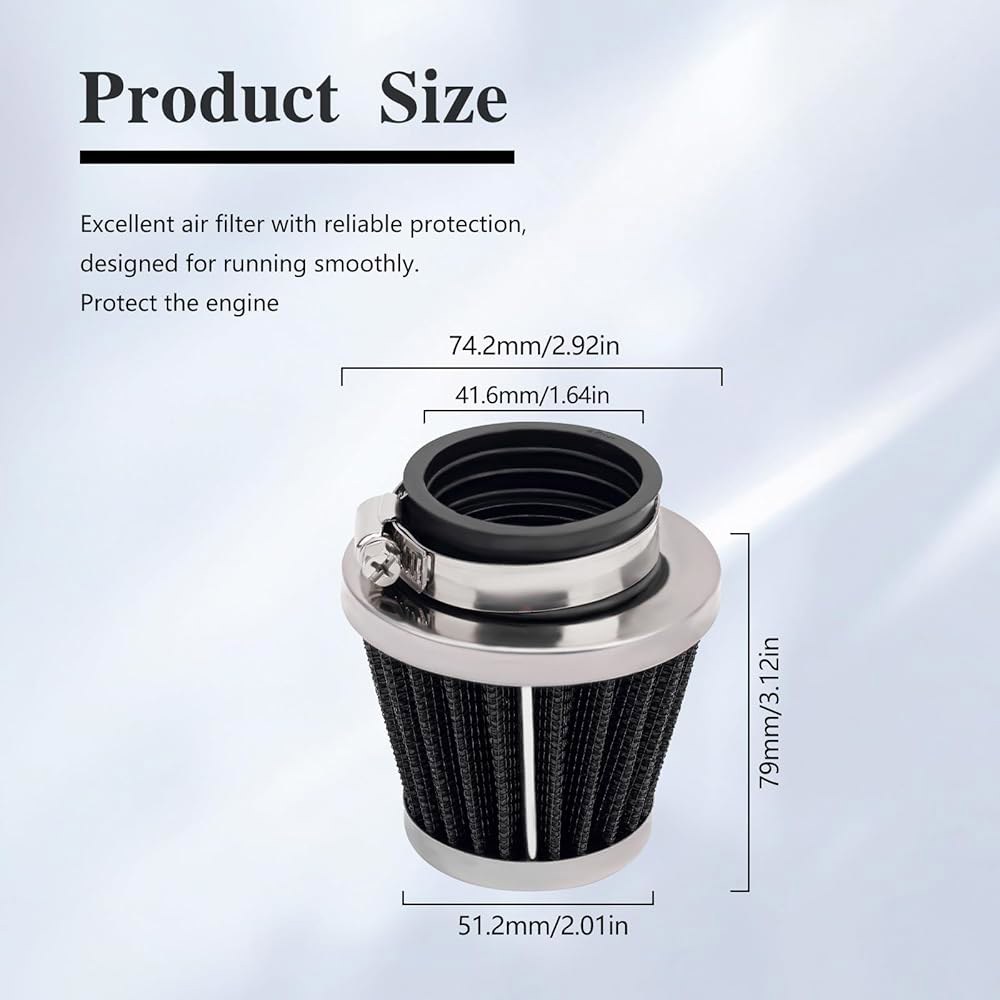 가와사키 스즈키 야마하 PZ24 PZ30 카뷰레터 모프드 로케타 타오토 GY6 125CC 150CC 200CC 더트 바이크 ATV 쿼드 스쿠터 고 카트 유니버설 에어 필터 교체 - 상세 이미지 2