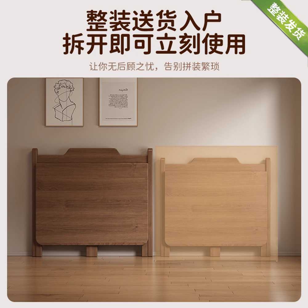 접이식 원목 책상 폴딩 컴퓨터 공간활용 가정용 미니 80cm / 월넛 - 상세 이미지 3