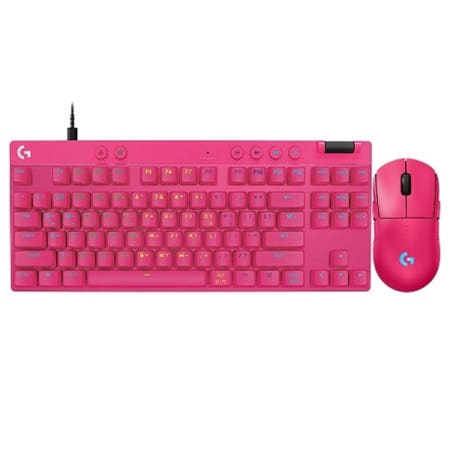 로지텍 로지텍 G PRO 2 LIGHTSPEED + PRO X TKL RAPID 키보드 마우스 세트 (핑크)