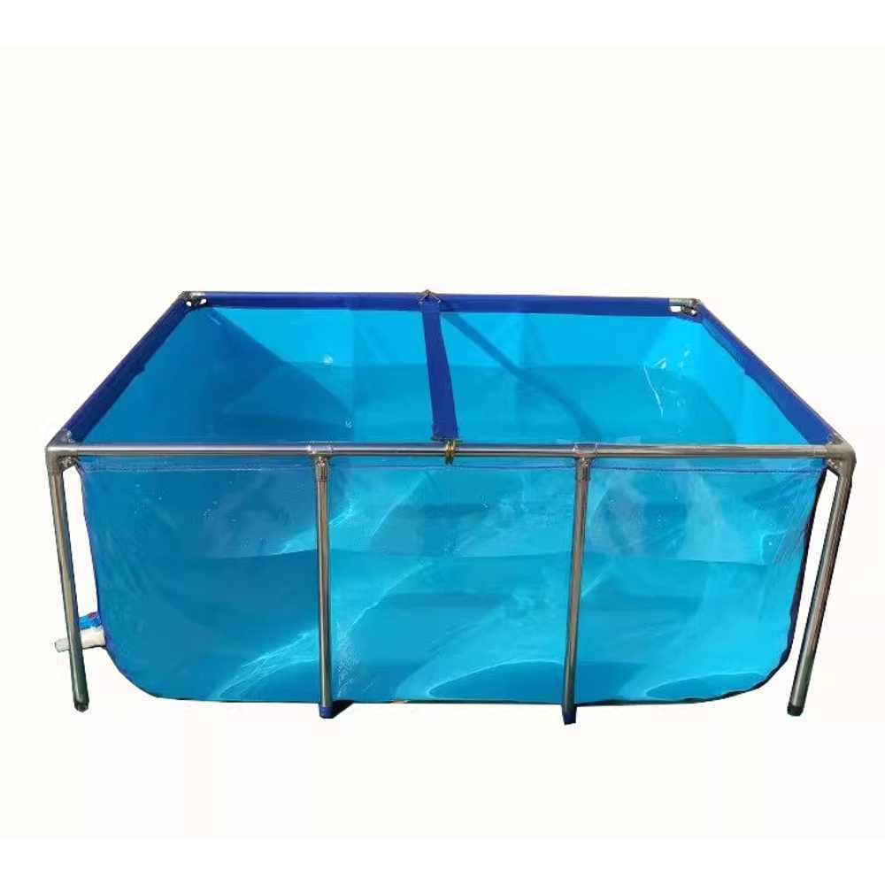 야외 풀장 간이 수영장 볼풀 가족 PVC 사각 베란다 80x66x35cm 전체 블루 - 상품 이미지