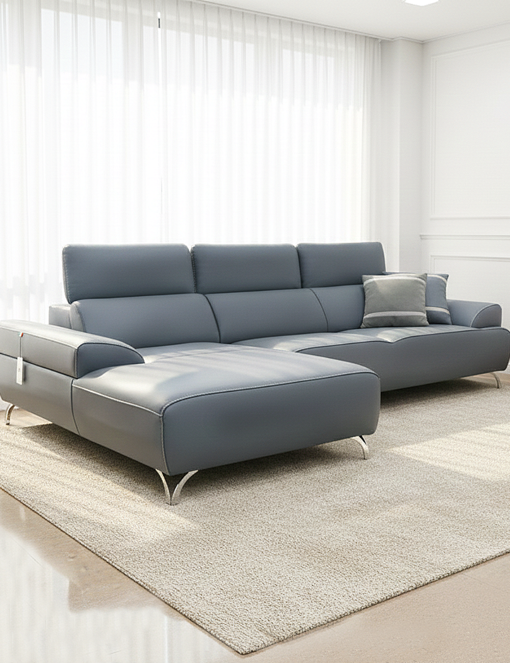 최고급 이태리 소가죽 4인소파, 카우치,일자형 4인용 가죽소파, 오리지널 통가죽소파,코코