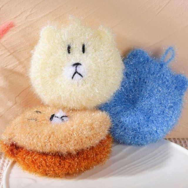 설거지 인기 주방 수제 손뜨개 감성 아크릴 곰돌이 수 - 상품 이미지