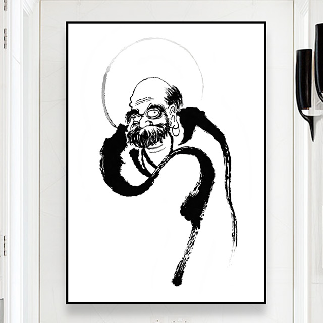 프리미엄 달마도 달마 대사 그림 액자 현관 거실 풍수 인테리어 부적 불교 개업 집들이선물