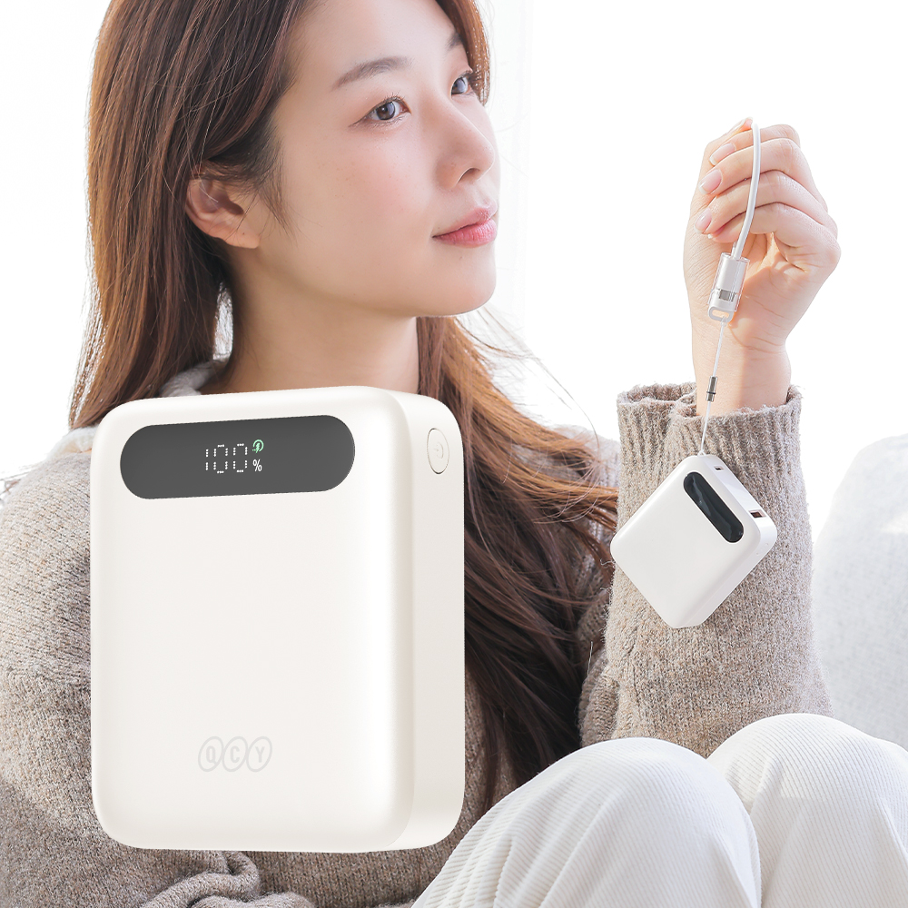QCY AIR 기내반입 초경량 고속충전 보조배터리 충전기 휴대용 22.5W 10000mAh 제품 이미지