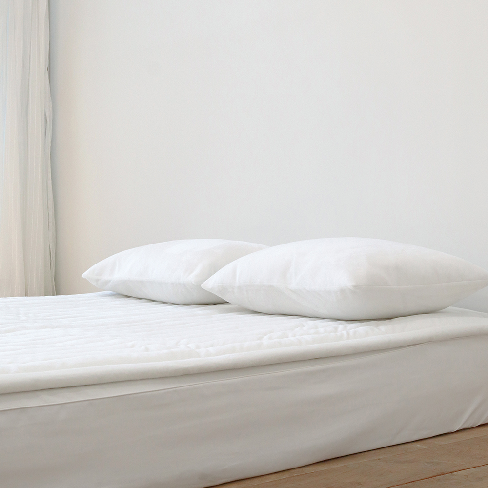 따뜻한 온기 겨울패드 마이크로 고밀도 단모 밍크 극세사 미끄럼방지 고정밴드 침대패드 SS