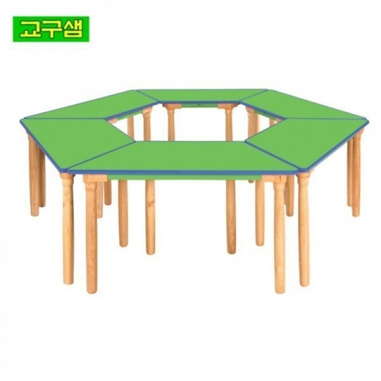 교구샘 어린이 안전 연두 열린 학습대 원목다리 H530 H83-1 - 상품 이미지