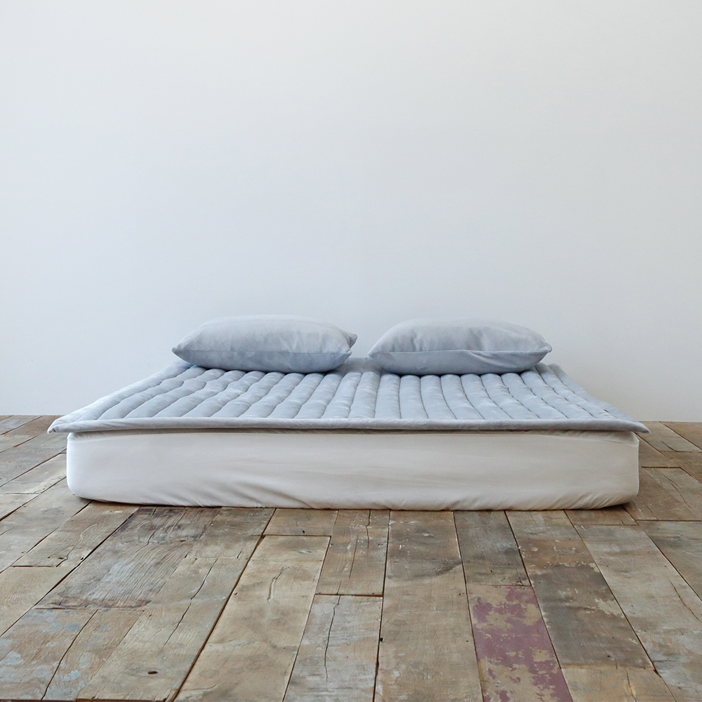 따뜻한 온기 겨울패드 마이크로 고밀도 단모 밍크 극세사 미끄럼방지 고정밴드 침대패드 SS