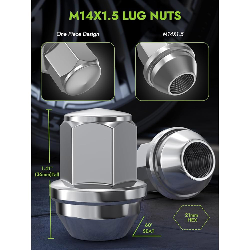 AUTOPTIM M14x1.5 OEM 러그 너트 20피스 너트, 교체품, 익스플로러 MKZ 611-007 엣지 Auti-Rust 포드 13/16인치 에비에이터 일체형 휠 MKX - 상세 이미지 2