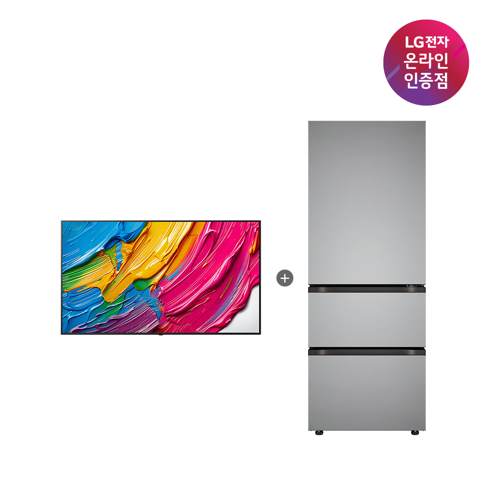 LG QNED AI TV + LG 디오스 오브제컬렉션 김치톡톡 (75QNED75AEA + Z330MPSF11)