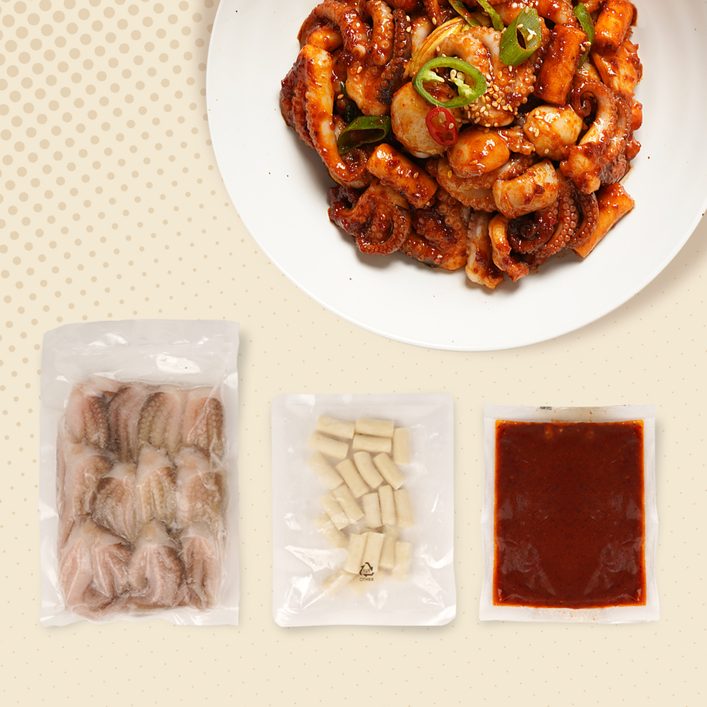 꽃미남 쭈꾸미 양념 쭈꾸미 볶음 캠핑 요리 밀키트 맛집 600g, 1개 이미지 7