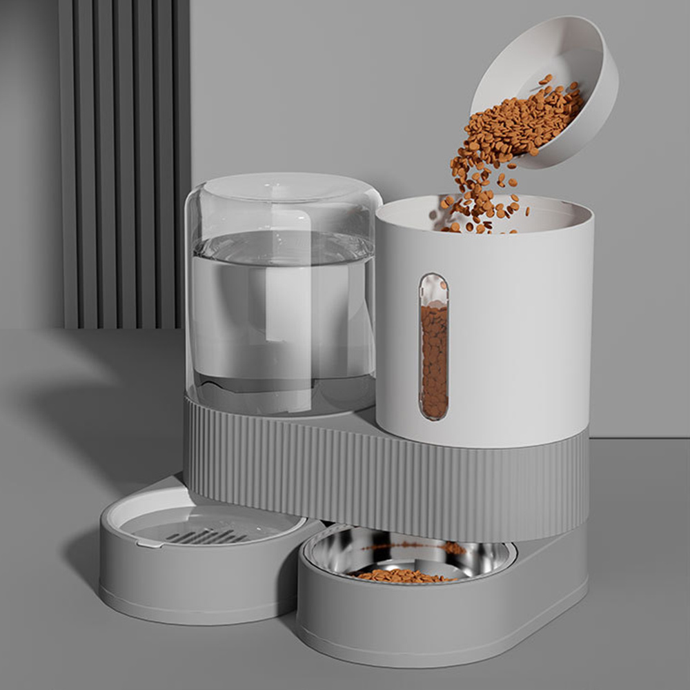 반자동 급수기 2in1 반려동물 급수식기 대용량 2.4L 360도 회전