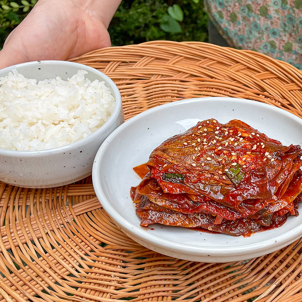 양념 단풍 노란 콩잎장아찌 국산 1kg 태광 이미지 6