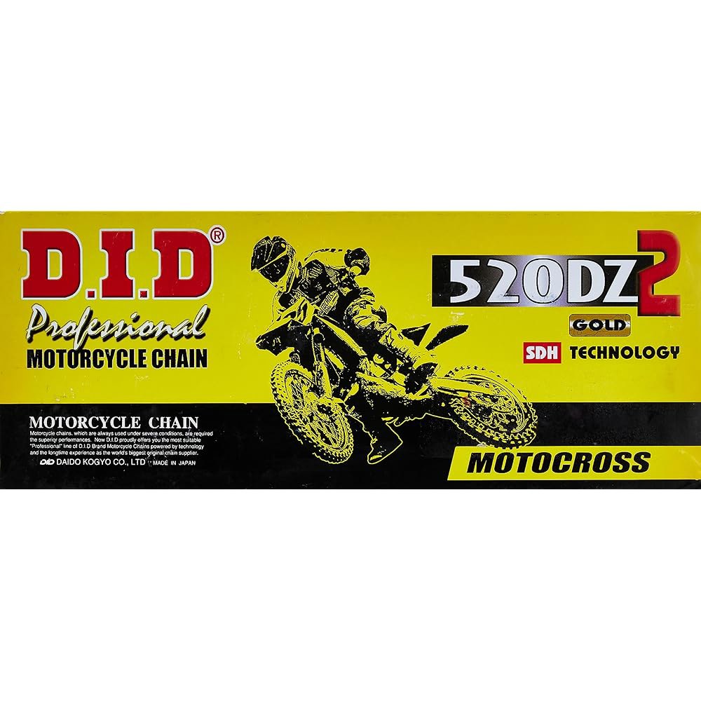 DID(520DZ-120) 골드 120 링크 고성능 DZ2 시리즈 비오링 체인과 연결 1 80 Link Gold - 상품 이미지