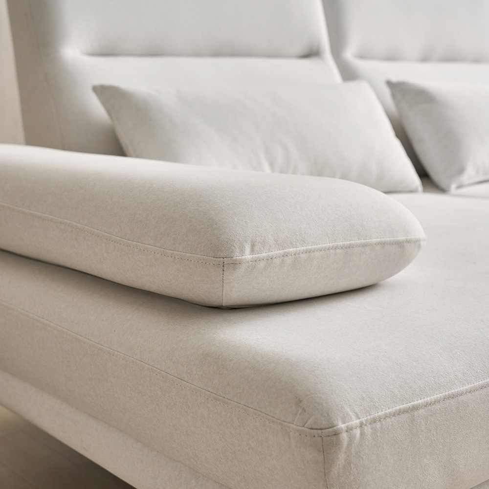 장인가구 도이 7인용 푹신한 스윙 등받이 패브릭 코너형 쇼파 이지클린 방수 소파 스툴미포함