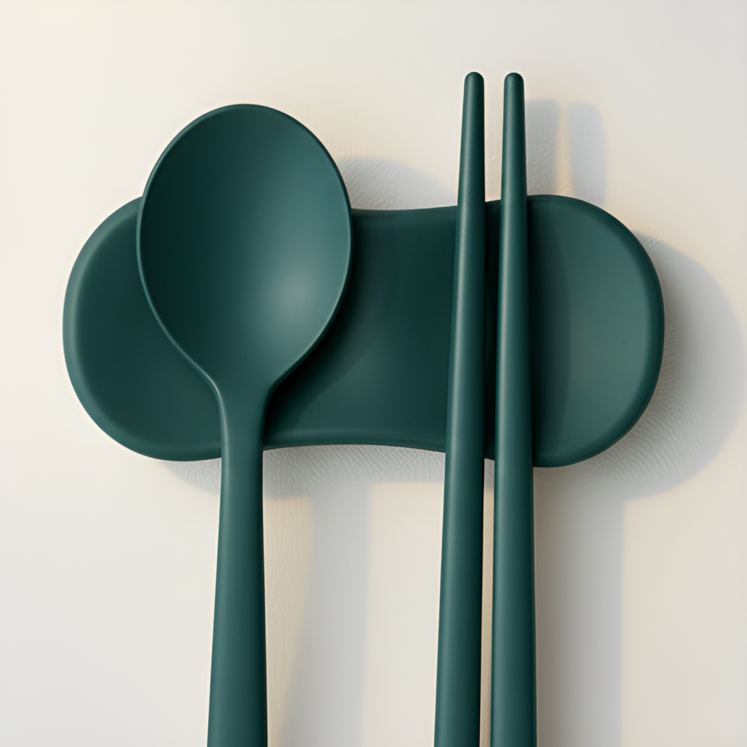 디아르 국내산 플래티넘 실리콘 수저 받침 숟가락 젓가락 받침대 대표 이미지