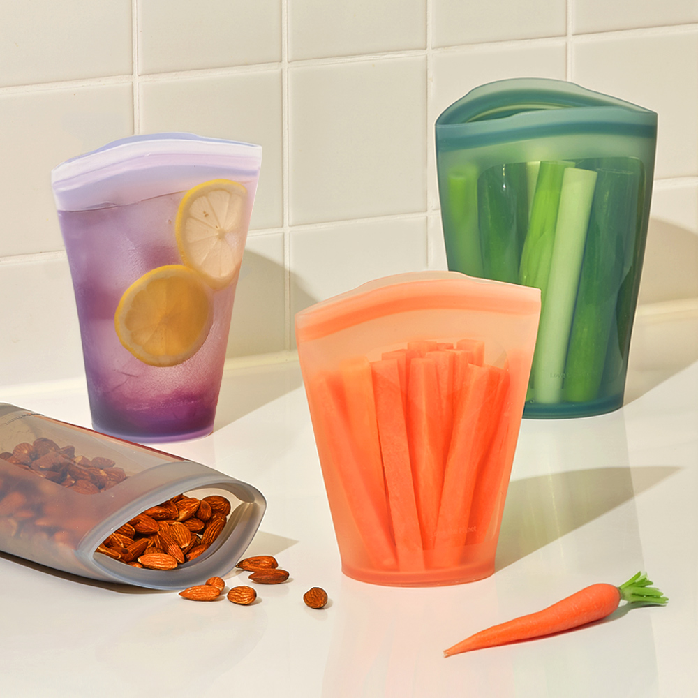 [N배송][N단독] 실리팟 프리미엄 실리콘 컵 지퍼백 3종 세트 냉장고정리 용기 제품 이미지