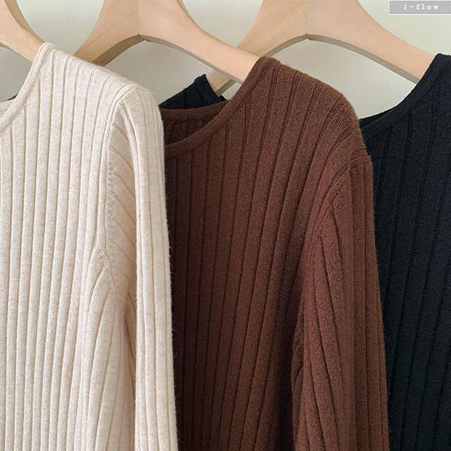 라일드 골지 라운드 허리끈 롱 원피스 3col 겨울 니트 H라인 신축성 모던 제이플로우