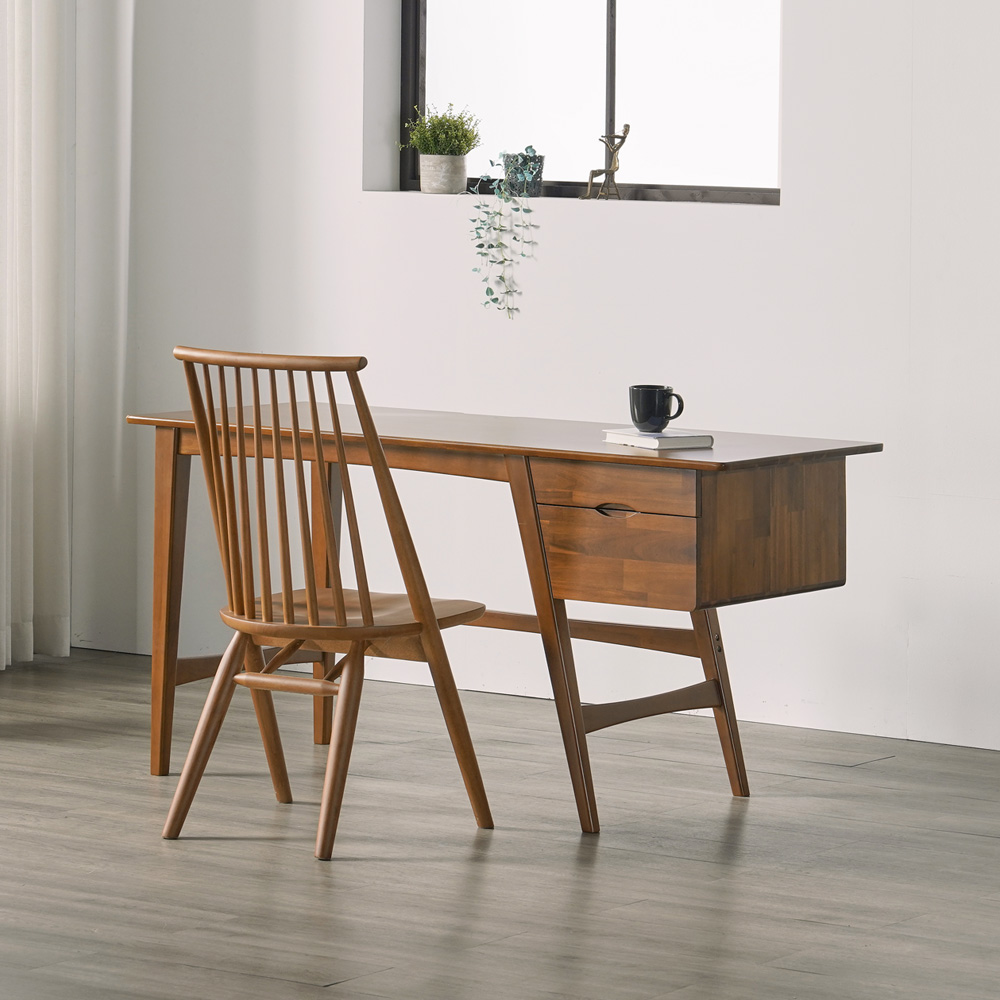 E스마트 오피스 데스크 중고등학생 대학생 원목 책상 1500x600mm, 월넛 - 상세 이미지 2