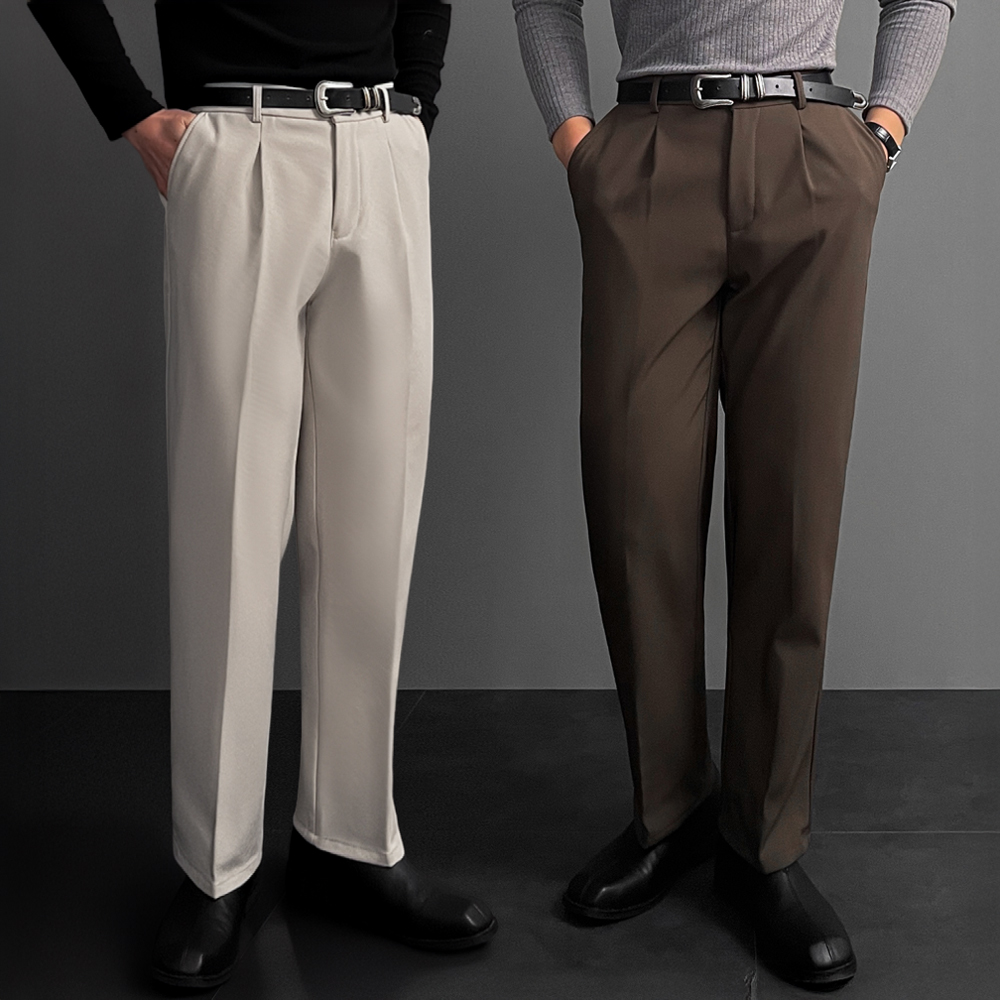 남자기모슬랙스 남자겨울슬랙스 기모정장바지 겨울정장바지 제품 이미지