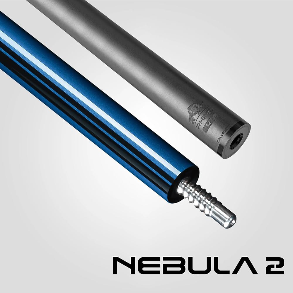 RHINO Nebula 2 풀 큐 프로 탄소 3/8-8 샤프트 블루, 합성 디자인. 버트 팁, 로우 섬유 조인트, 타임 - (스카이 테이퍼 프리미엄 디플렉션 랩리스. 및 11.8m - 상세 이미지 3