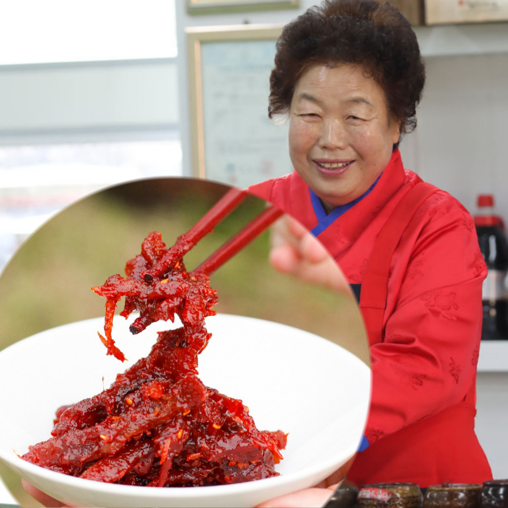 순창 굴비장아찌 찢은 고추장양념 김용순어머님 500g - 상품 이미지