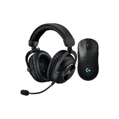 로지텍 로지텍 PRO 2 LIGHTSPEED+ PRO X 2 무선 마우스 헤드셋 세트 (블랙)