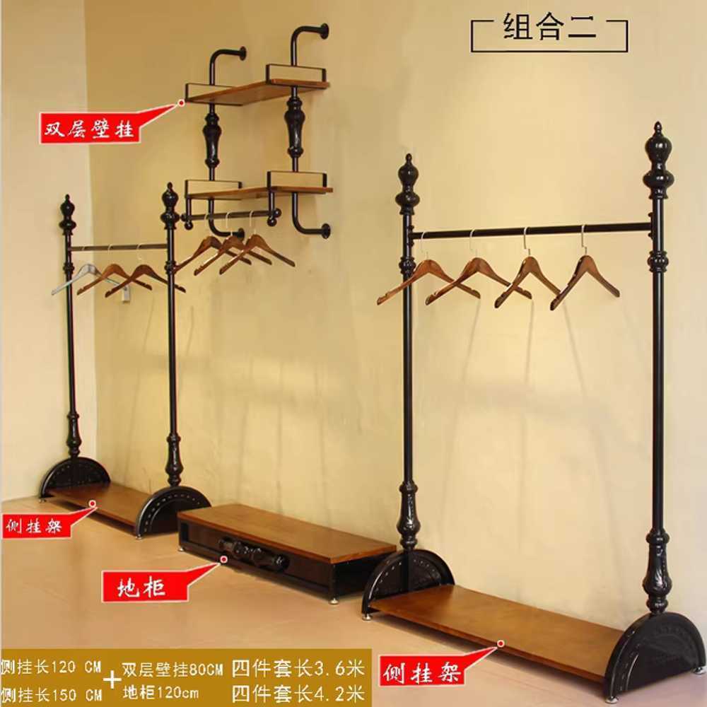 매장용 행거 엔틱 옷걸이 빈티지 스탠드 옷가게 의류 120x165cm - 상세 이미지 3