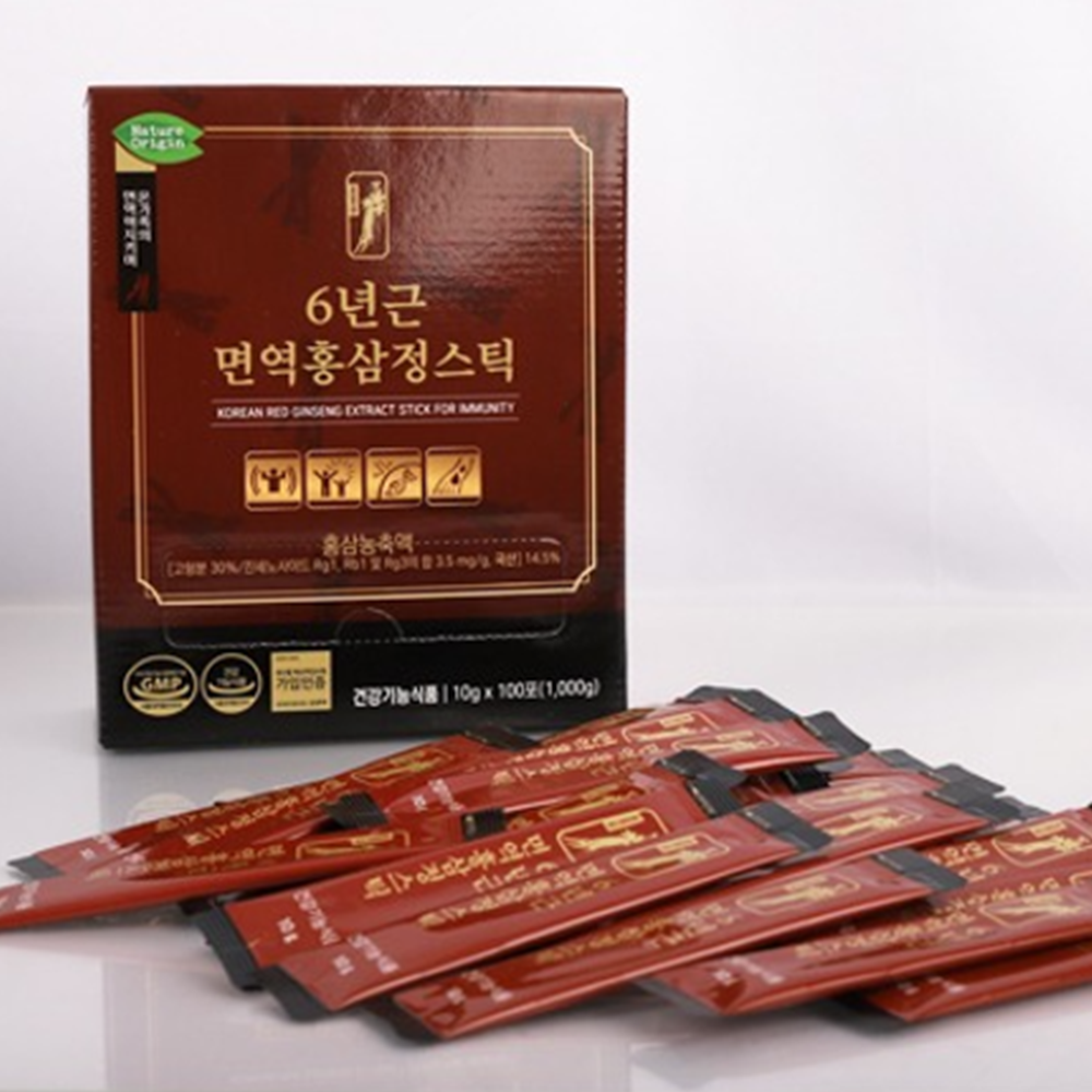 네이처오리진 프리미엄 면역 홍삼정 스틱 100포 1박스 6년근 홍삼 농축액 고함량 건강선물 - 상세 이미지 4