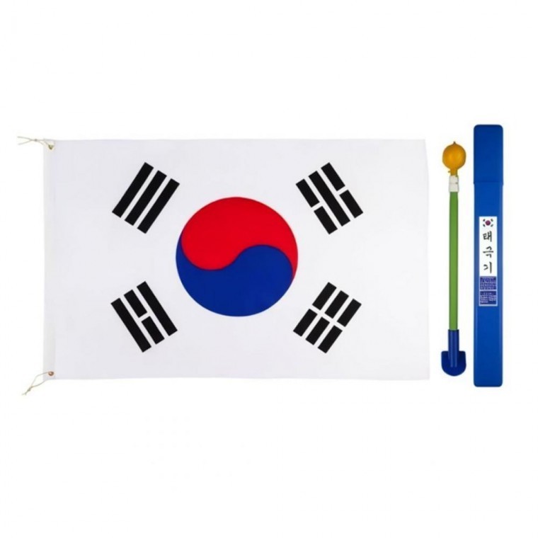국산 가정용 태극기 깃대 국기함 꽂이 세트 - 상품 이미지