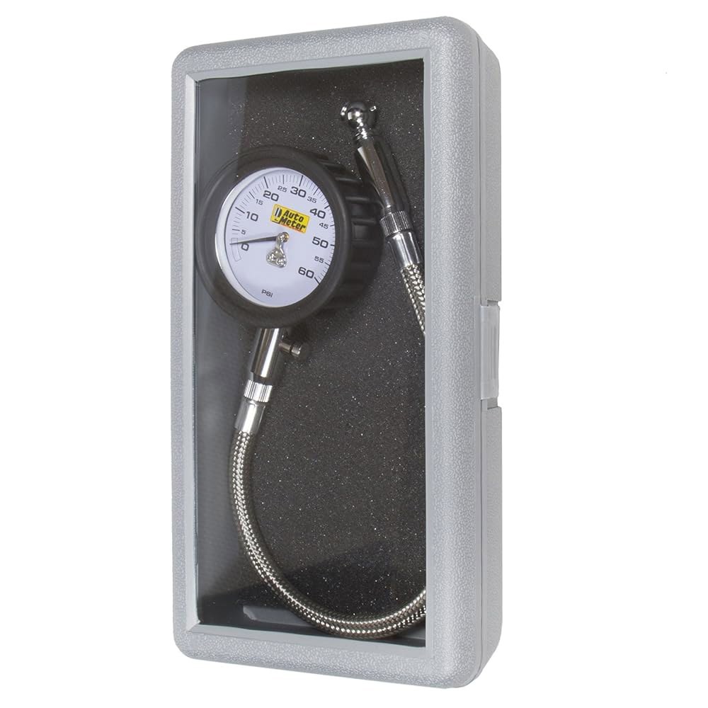 Auto Meter 2160 타이어 공기압 측정기 화이트 - 상품 이미지