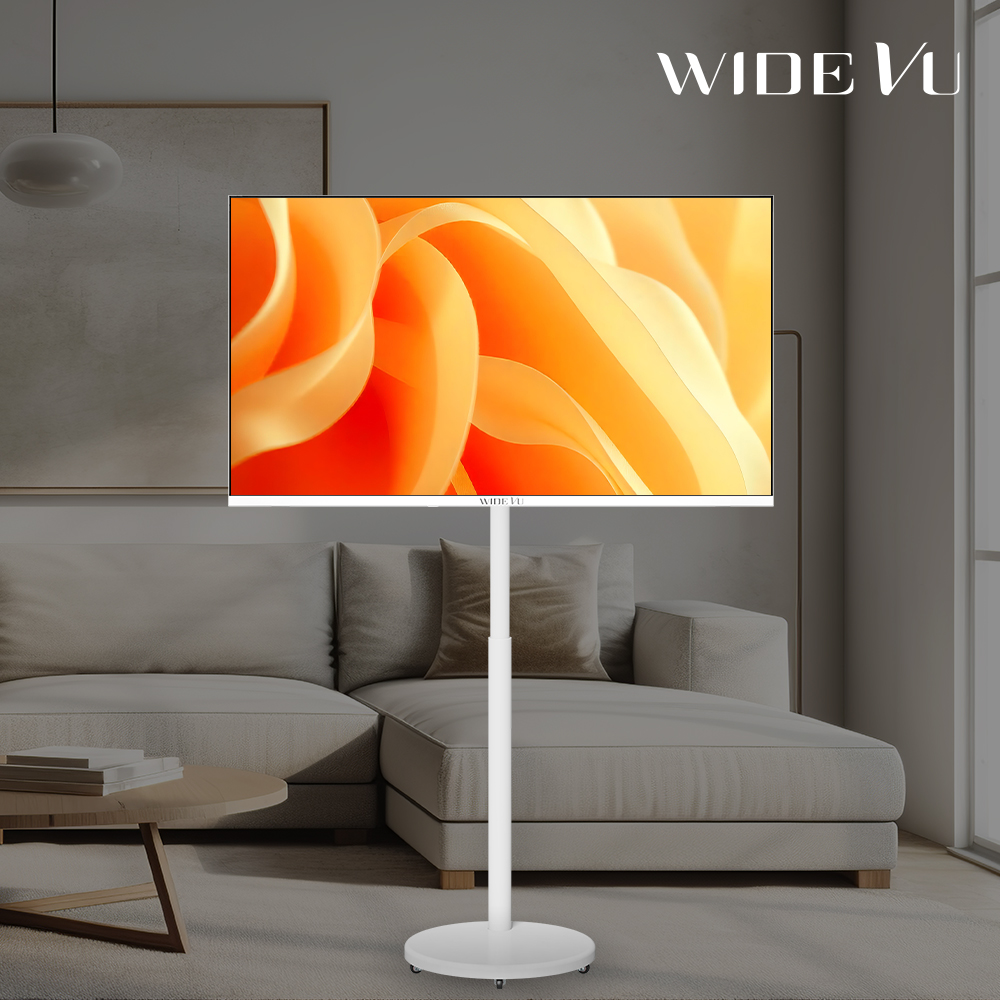 와이드무빙뷰 화이트에디션 삼탠바이미V3 셋트 109cm(43인치) UHD 4K 스마트 이동식 TV 유압식 높이조절 중소바이미 자가설치 제품 이미지