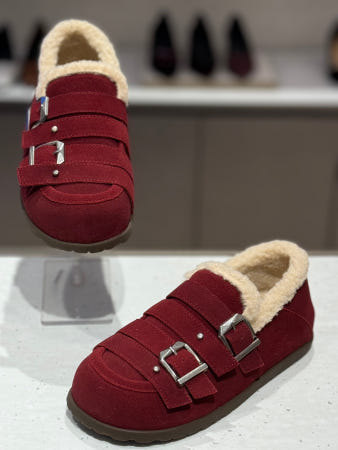 고세 양털 롤러 와이드 컴포트 모카신 로퍼 GZP5F024