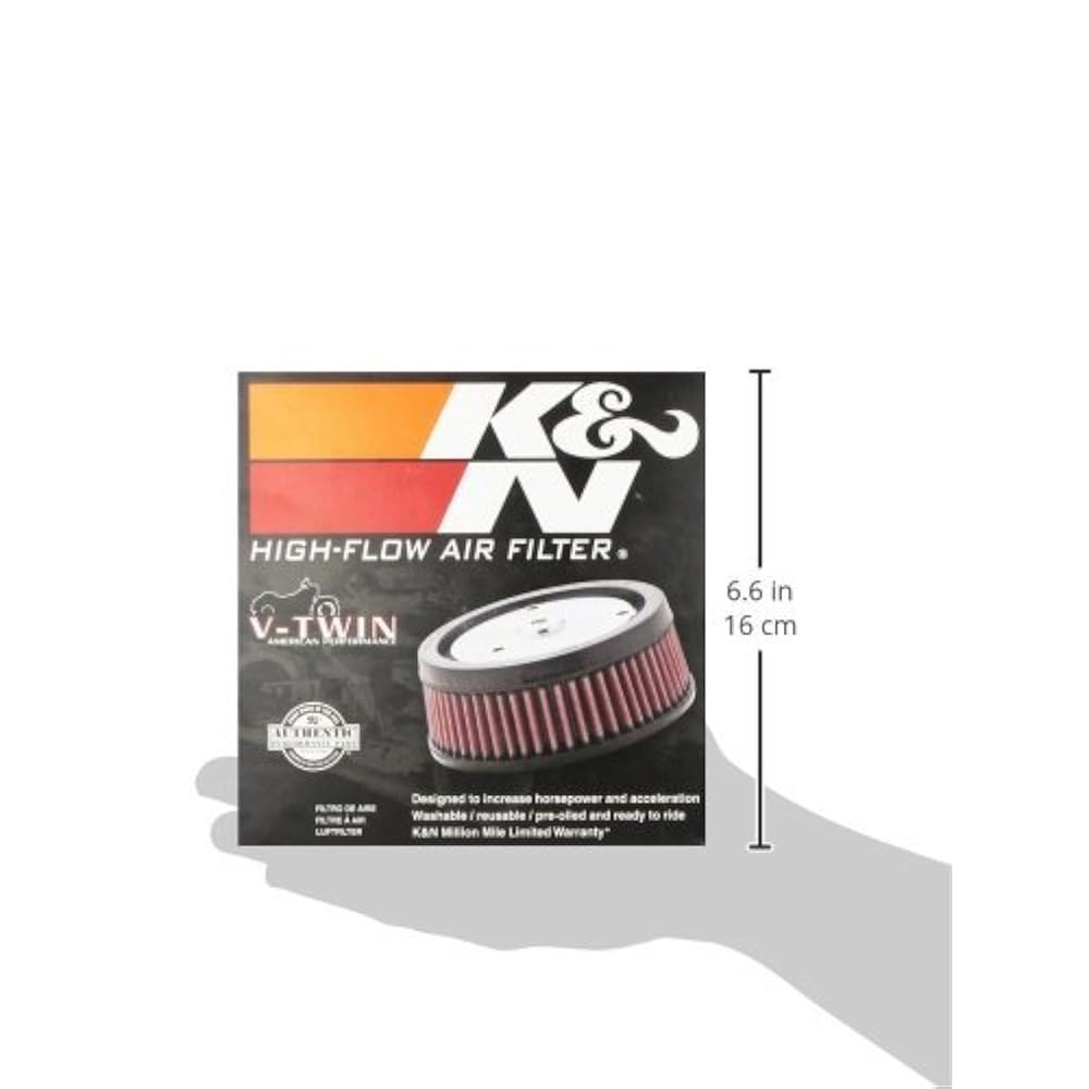 K&N 엔진 에어 필터 고성능, 파워스포츠 2014-2017 할리 데이비슨(소프트테일 슬림, 헤리티지, 소프트테일 클래식, 팻 보이, 디럭스, 브레이크아웃 및 기타 일부 모델) - 상세 이미지 2