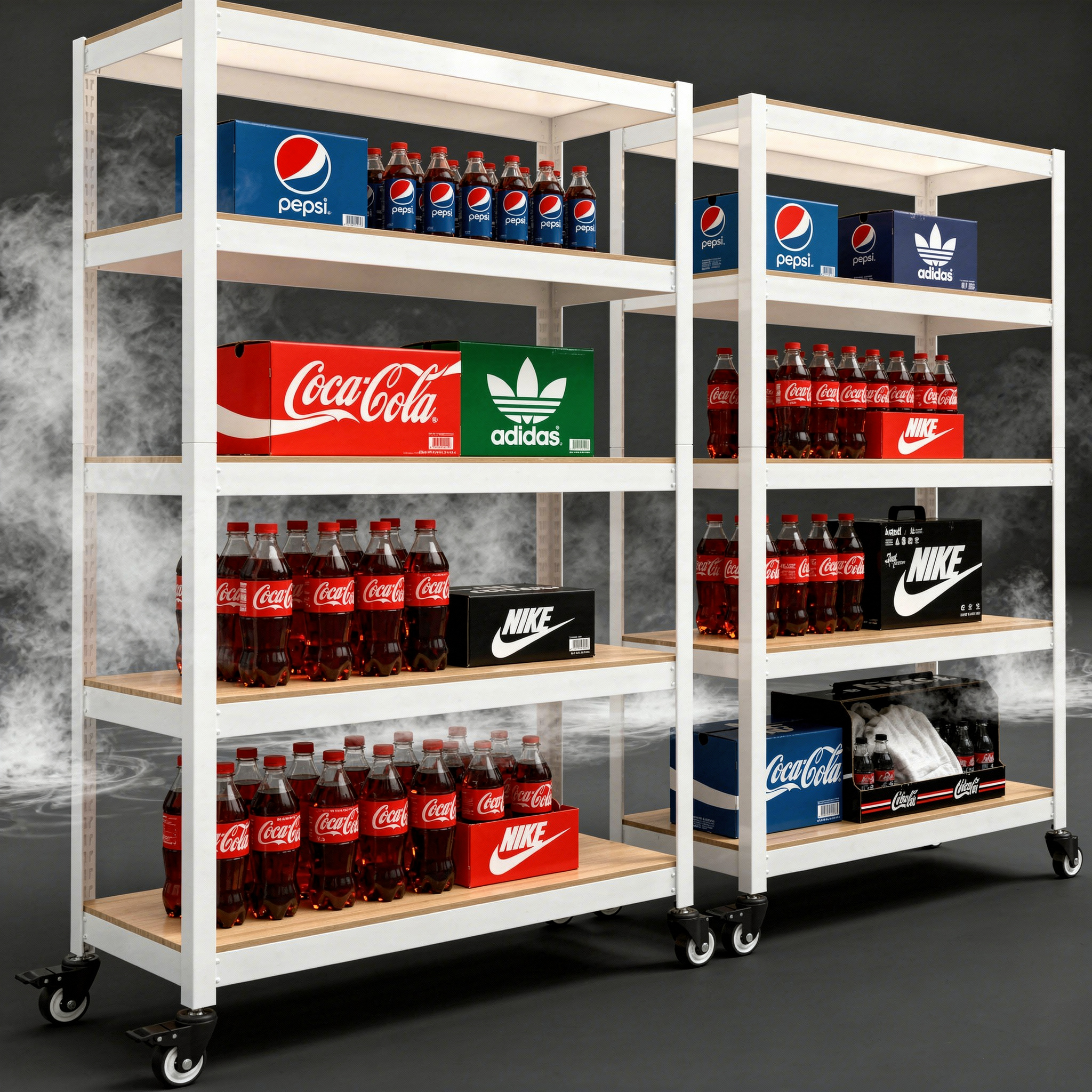 코스트코선반 철제선반 조립식앵글 창고 베란다 스피드랙 렉 3030605단대형바퀴포함