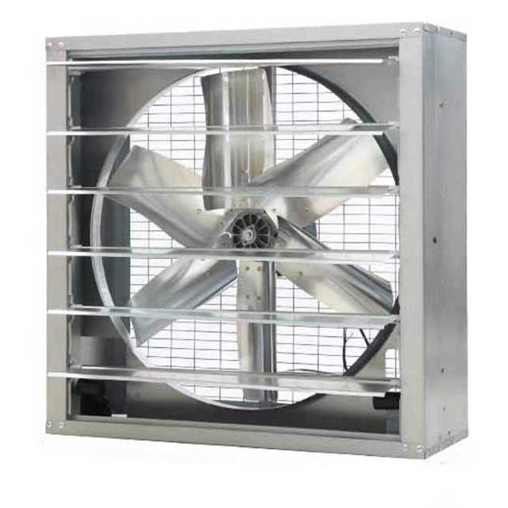 공업용 환풍기 환기용 집진 고압 벽부형 셔터 창문 500x500mm / 0.37KW 380V - 상품 이미지
