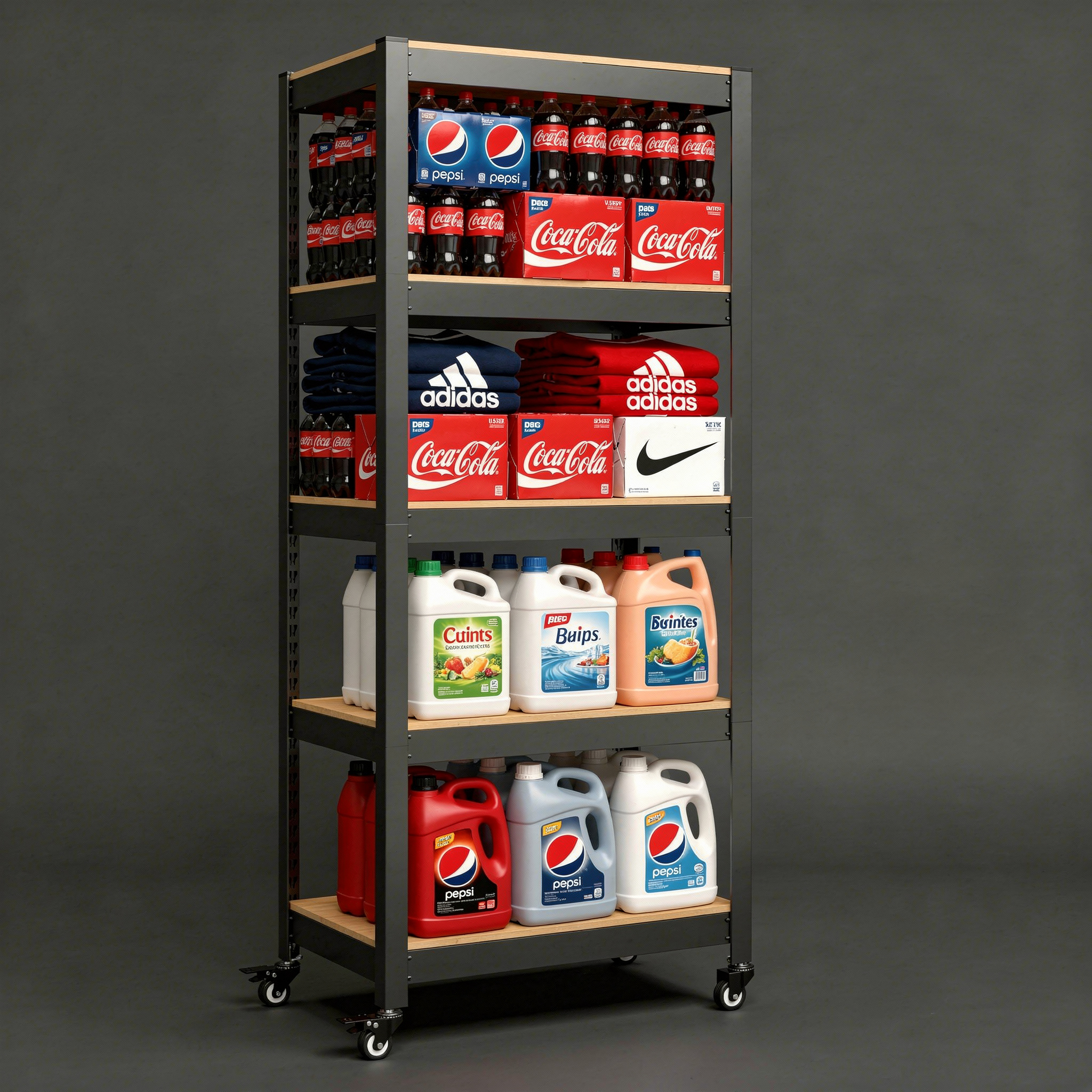 코스트코선반 철제선반 조립식앵글 창고 베란다 스피드랙 렉 3030605단대형바퀴포함