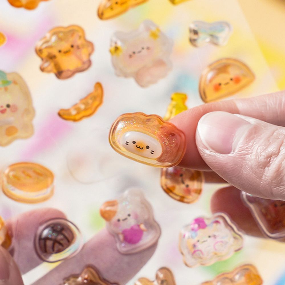 야광 봉봉 입체 드롭 스티커 귀여운캐릭터 하트 BON 3D 블록 캐릭터 드랍 - 상세 이미지 2
